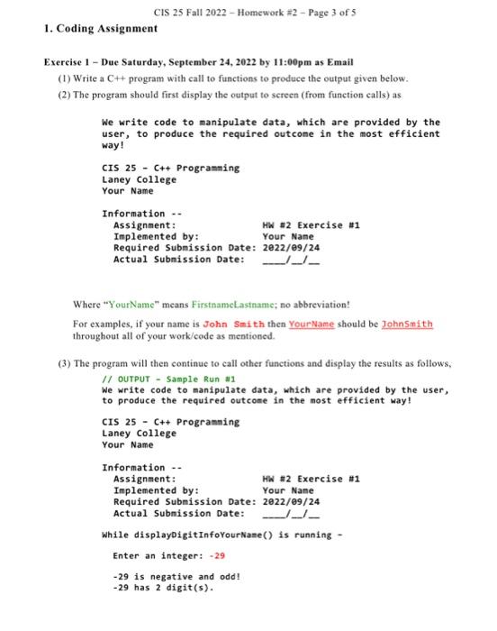 Solved CIS 25 Fall 2022 - Homework 22 - Page 1 Of 5 For All | Chegg.com