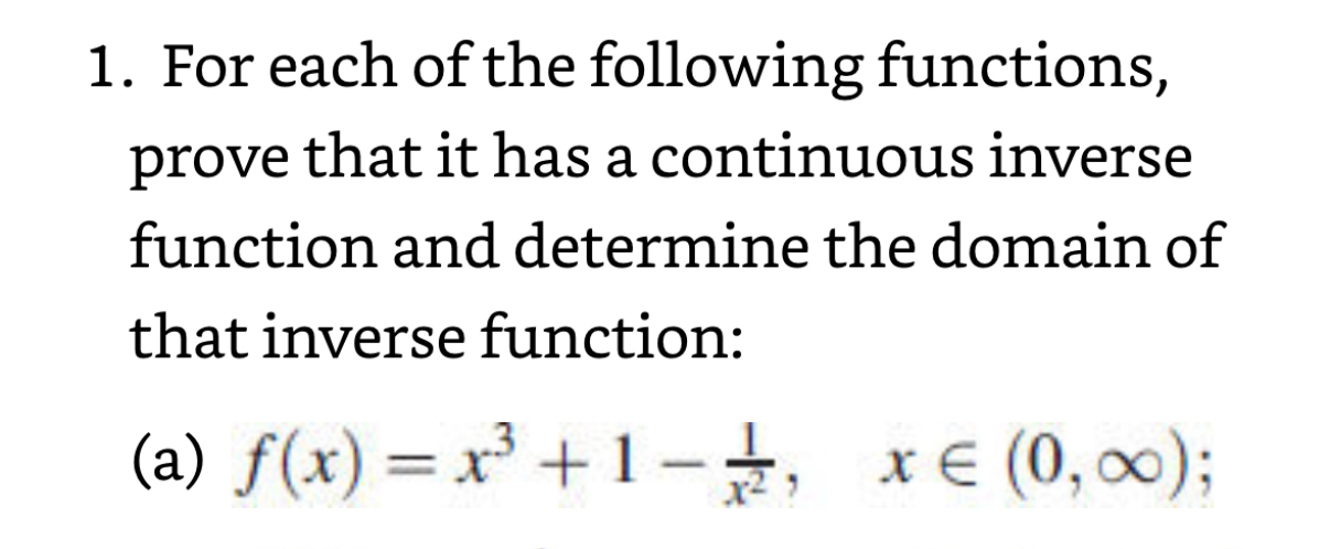 Solved For each of the following functions,prove that it has | Chegg.com