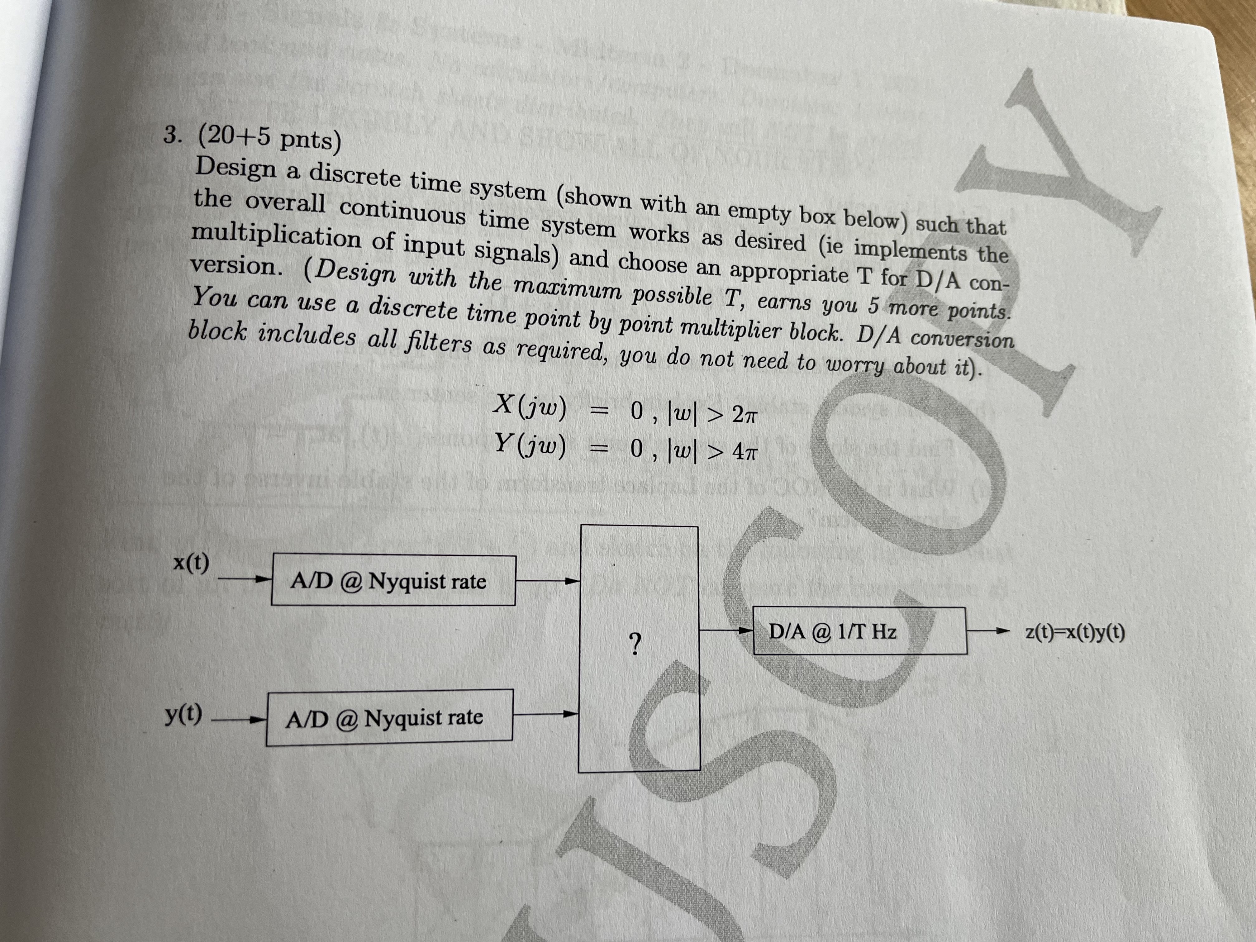 Solved pnts)Design a discrete time system (shown with an | Chegg.com