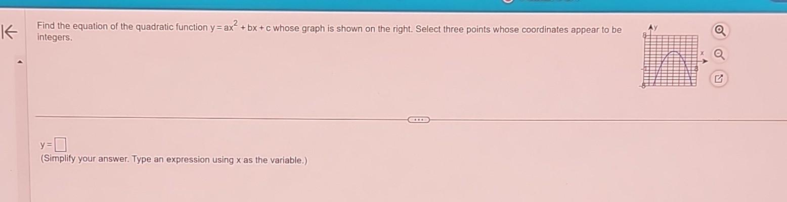 Solved Find The Equation Of The Quadratic Function Chegg Solved Find The Equation Of The Quadratic Function Chegg