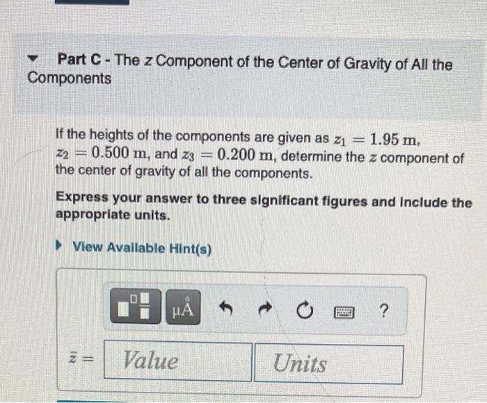 Solved Learning Goal: To determine the center of gravity of | Chegg.com