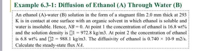 Solved An Ethanol (A)-water (B) Solution In The Form Of A | Chegg.com