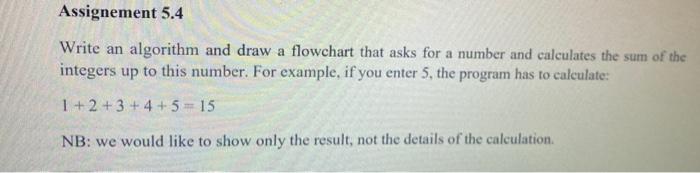 Solved Assignement 5.4 Write an algorithm and draw a | Chegg.com