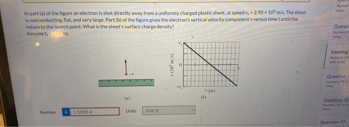 Solved In part (a) of the figure an electron is shot | Chegg.com