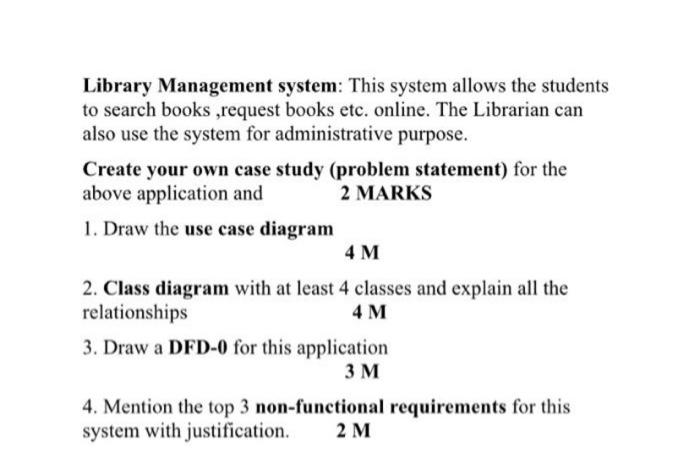 Solved Library Management system: This system allows the | Chegg.com