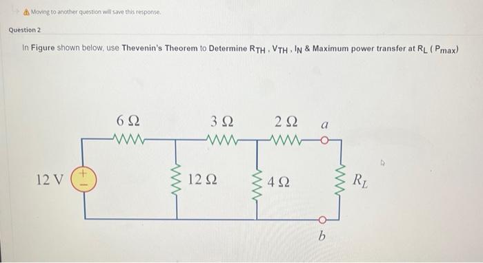 Solved In Figure shown below, use Thevenin's Theorem to | Chegg.com