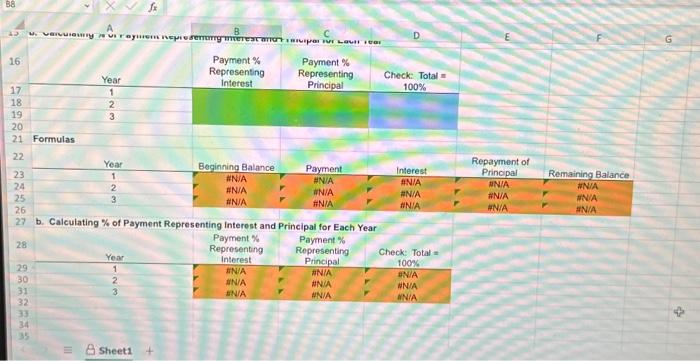 Solved B. Calculating \% Of Payment Representing Interest | Chegg.com