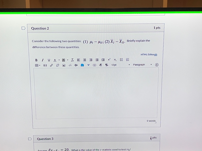 Solved Question 2 1 pts Consider the following two | Chegg.com