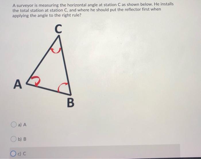 Solved A surveyor is measuring a horizontal angle (HR) with | Chegg.com
