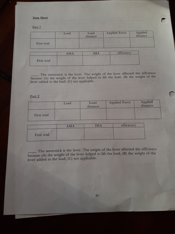Solved LabExperiment 09 Levers Objective Find the