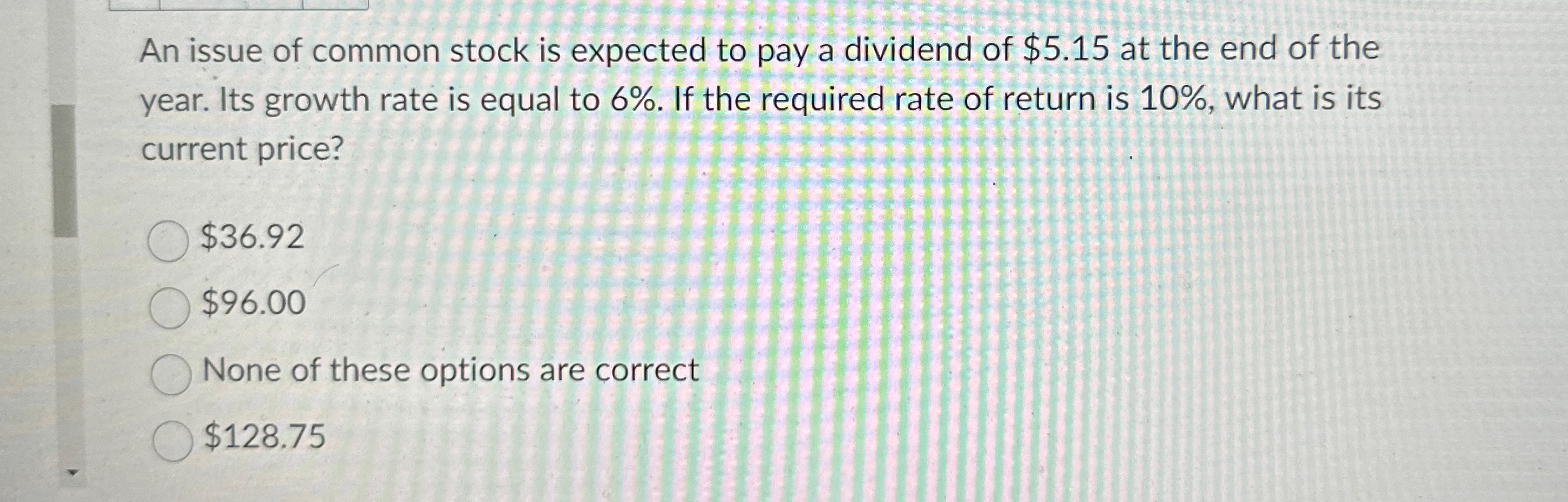 Solved An issue of common stock is expected to pay a | Chegg.com