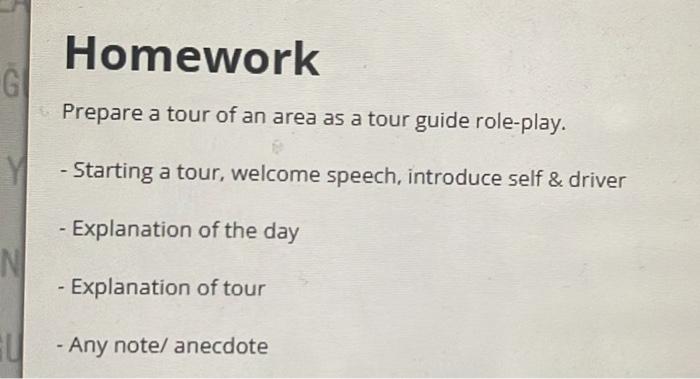 introduction speech of tour guide