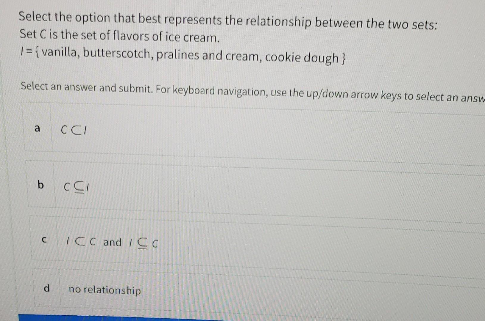 Solved Select The Option That Best Represents The | Chegg.com