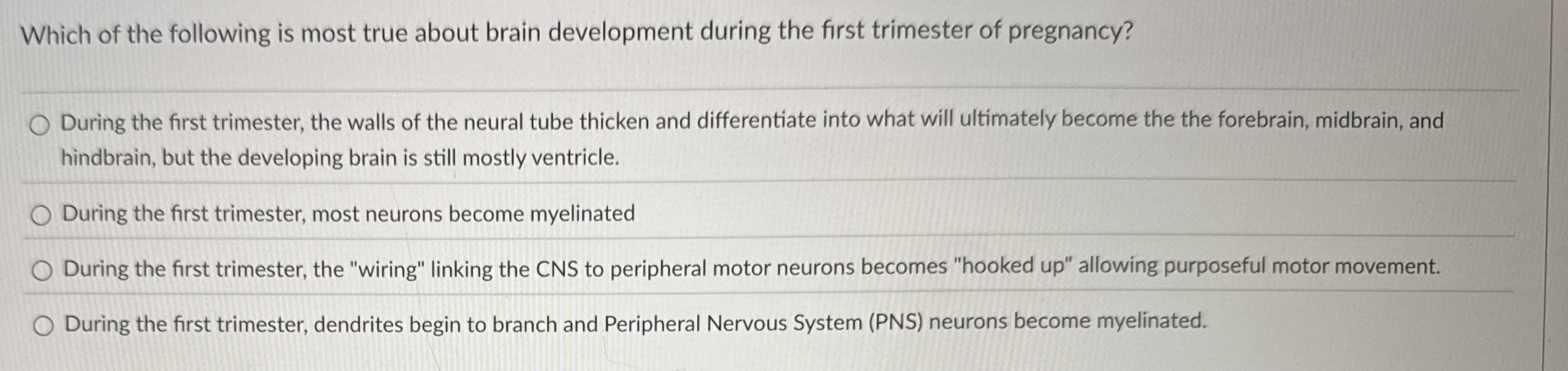 Solved Which of the following is most true about brain | Chegg.com