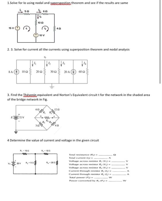 Solved 6. by looking at the circuit write equations for each | Chegg.com