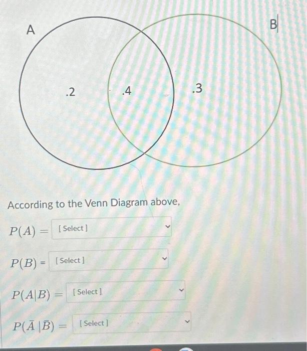 Solved According to the Venn Diagram above, [ egin{array}{l} | Chegg.com