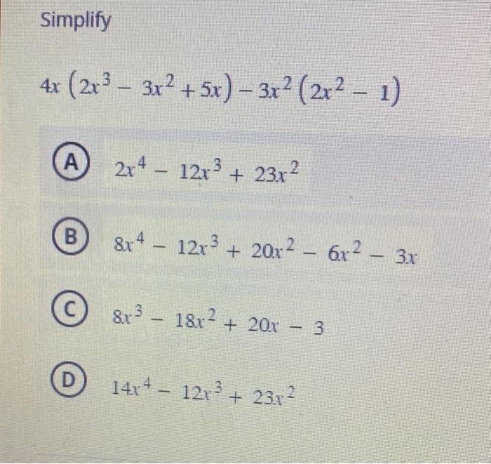 2x 3 )( 2x 5 )= 4x 2 14x 23