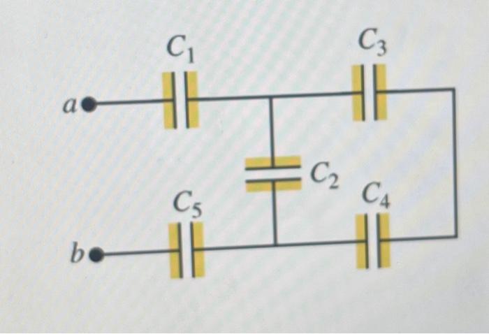 Solved In (Figure 1), C1=C5=8.6μF and C2=C3=C4= 4.4μF. The | Chegg.com
