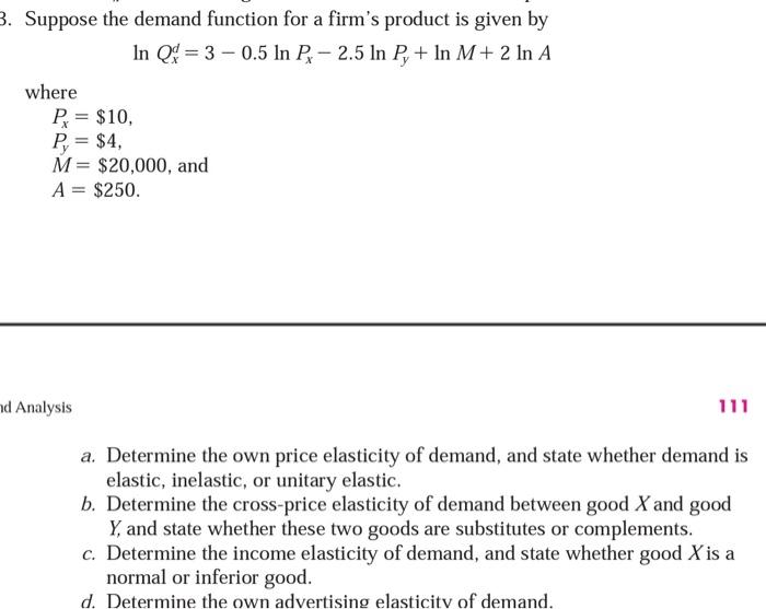 Solved Suppose the demand function for a firm's product is | Chegg.com