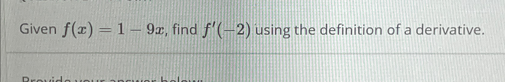 Solved Given F X 1 9x ﻿find F 2 ﻿using The Definition