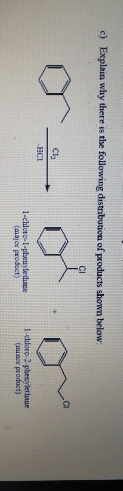 Solved c) Explain why there is the following distribution of | Chegg.com