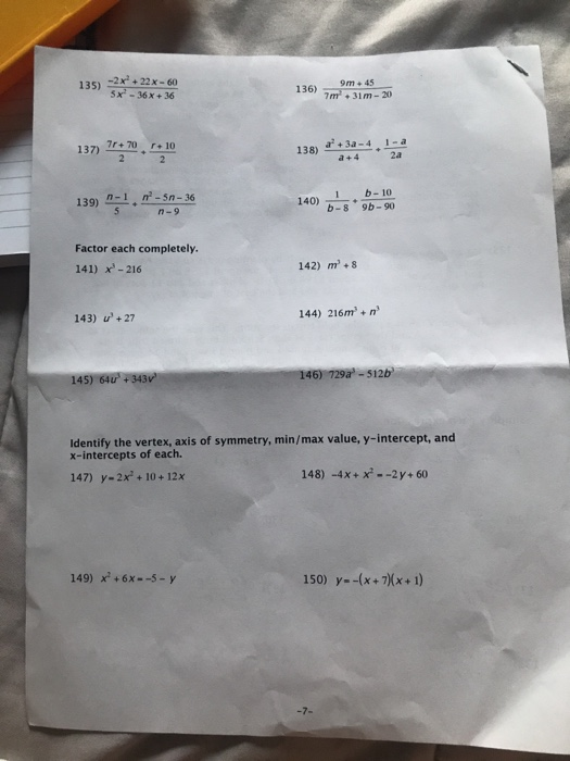 precalculus summer assignment answers