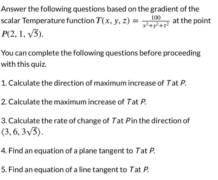 Solved Answer the following questions based on the gradient | Chegg.com