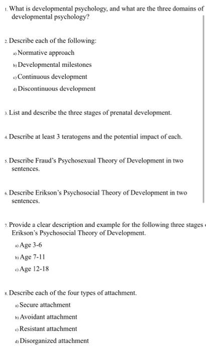 three domains of development