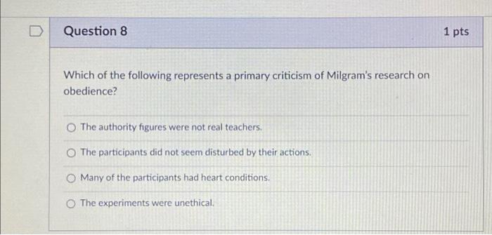 Solved D Question 8 Which of the following represents a | Chegg.com