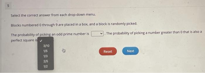 Solved Select the correct answer from each drop-down menu. | Chegg.com