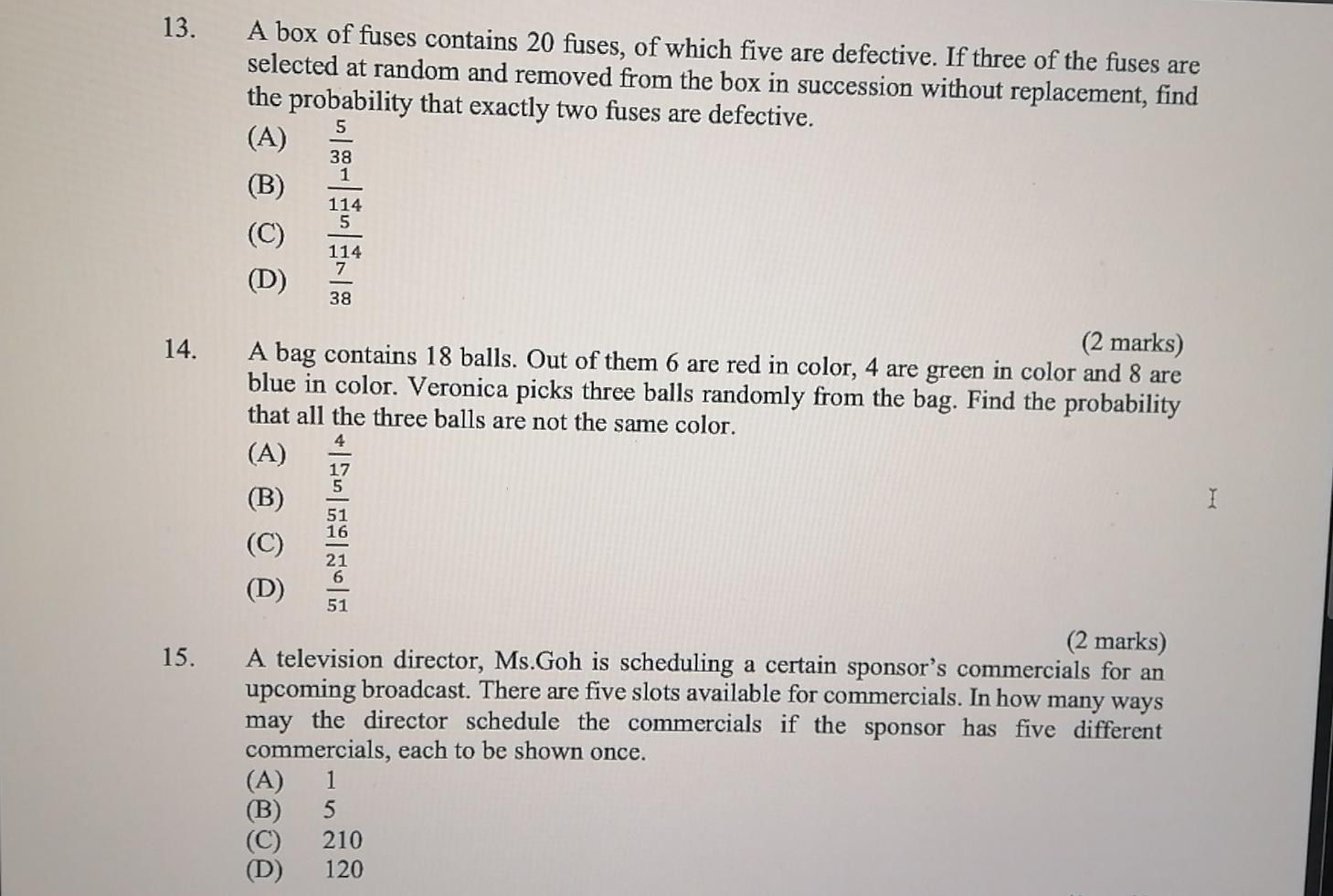 Solved 1. Let A and B are finite sets. Given A = {1, 2, 3, | Chegg.com
