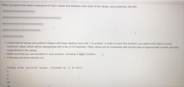 Solved Write a program that reads a sequence of input values | Chegg.com