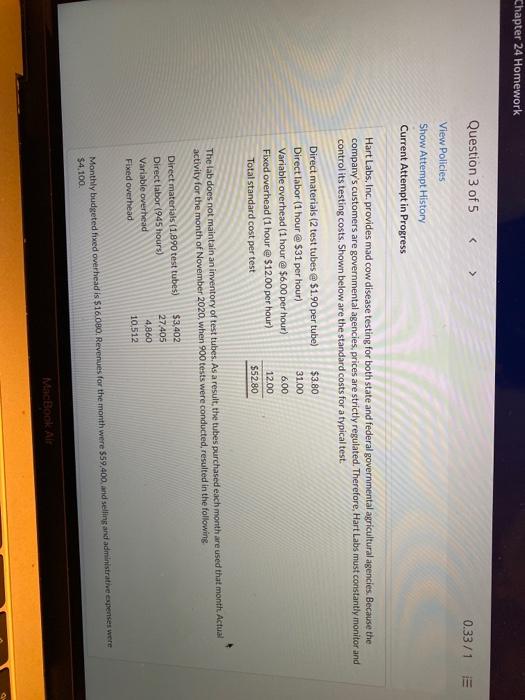 Solved Chapter 24 Homework Question 3 of 5 0.33/1 III | Chegg.com