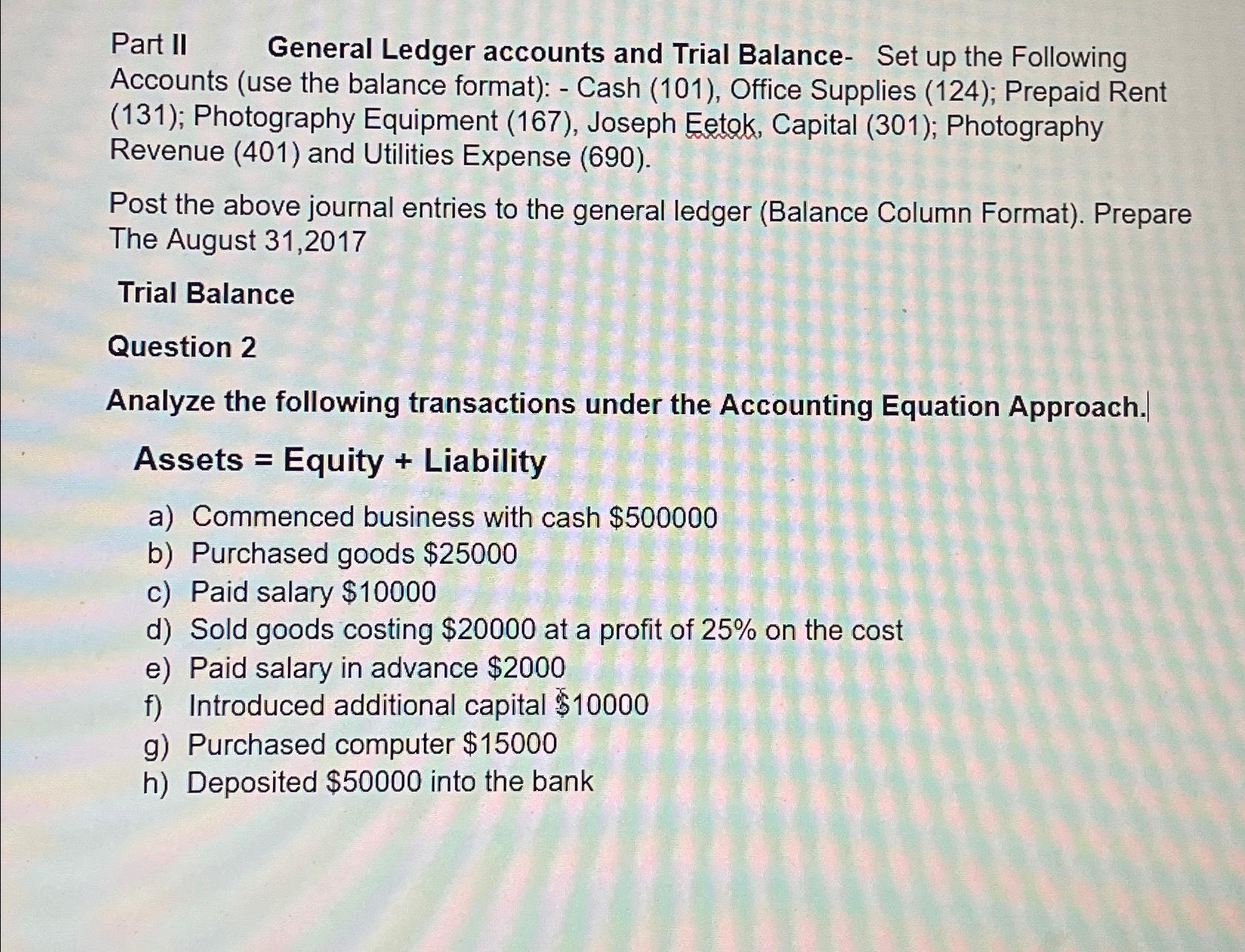 balance general ledger accounts