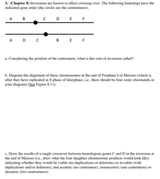 Solved 3. (Chapter 8) Inversions are known to affect | Chegg.com