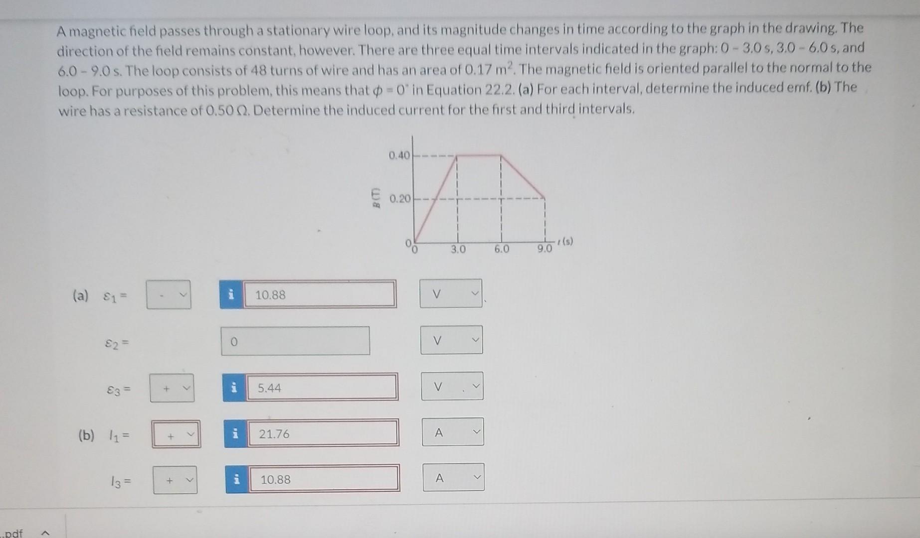 Solved A field passes through a stationary wire
