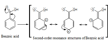 Solved: Draw three second-order resonance structures for benzoic a