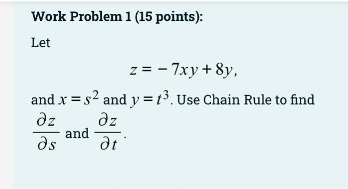 Solved Work Problem 2 (45 points) You must provide a clear | Chegg.com