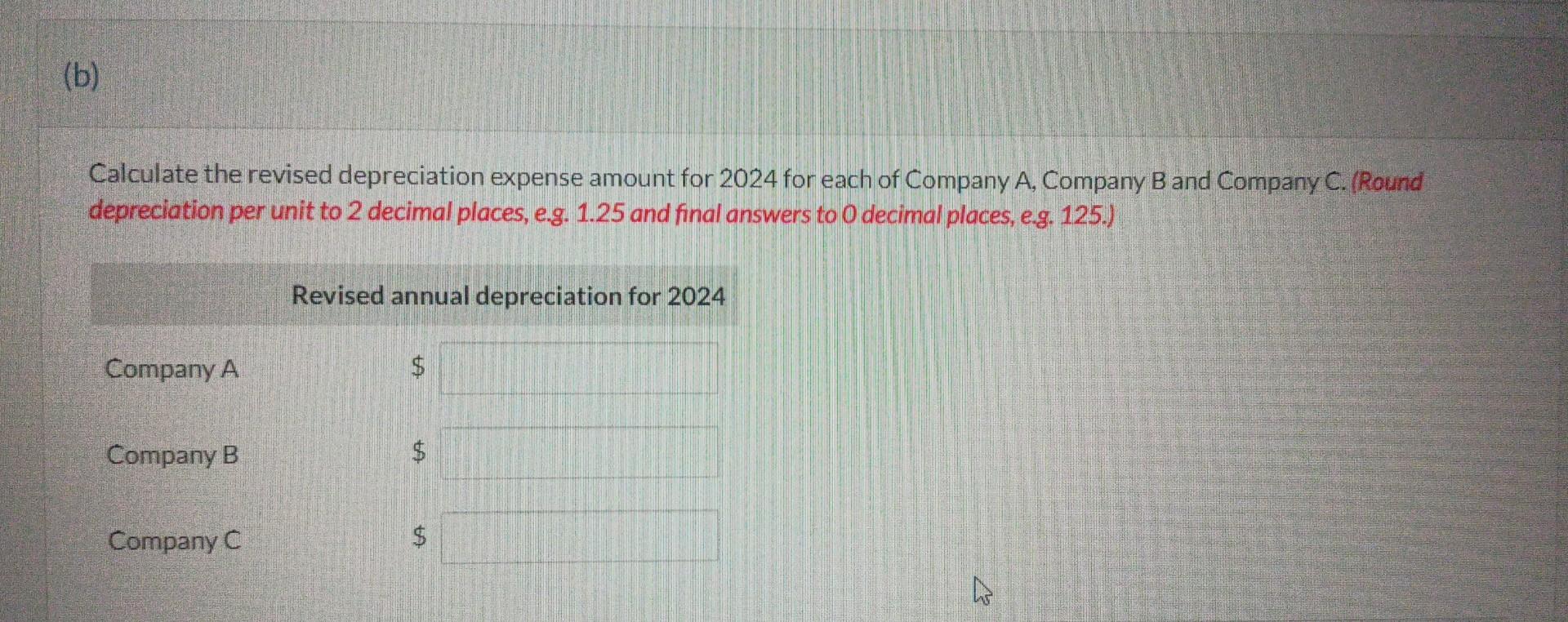 Solved Calculate The Revised Depreciation Expense Amount For Chegg Com   Image 