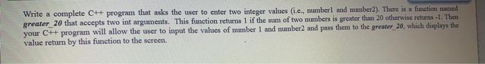 Solved Write a complete CH program that asks the user to | Chegg.com