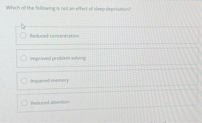 Solved Research Application: Sleep Deprivation Part 1 The | Chegg.com