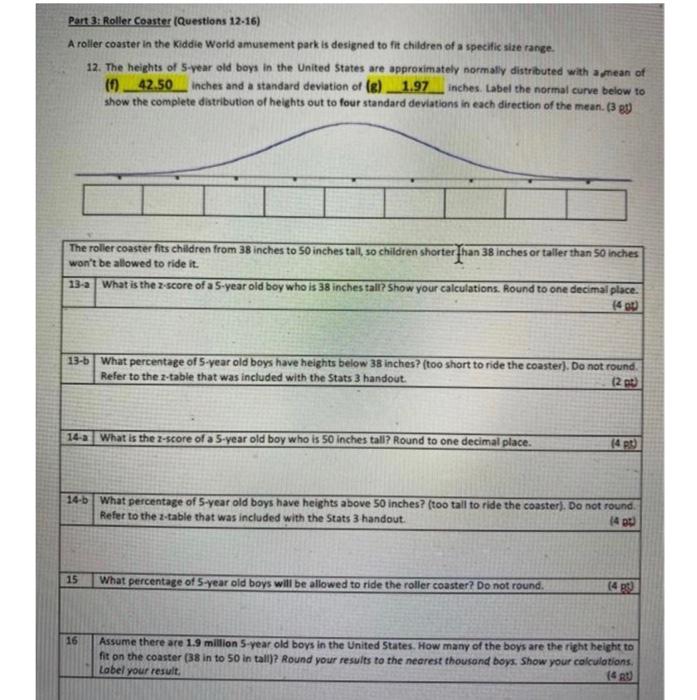 Solved Part 3: Roller Coaster (Questions 12-16) A roller | Chegg.com