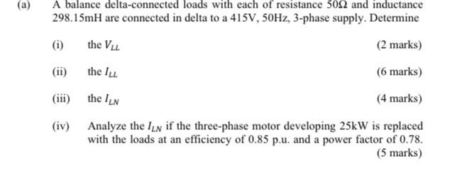 Solved Basic Power System And Electric Machine(iv) Can | Chegg.com