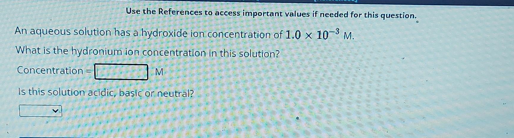 Solved The Water Equilibrium In Any Aqueous Solution The Chegg Com   Image 