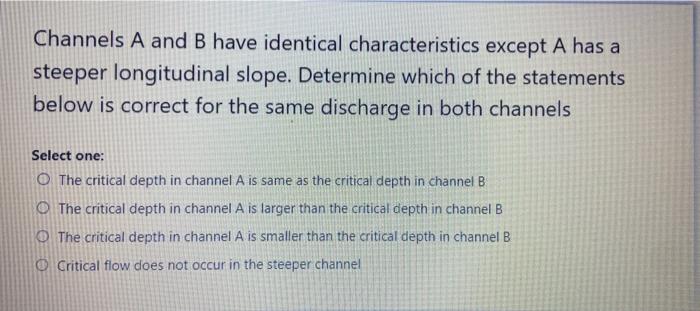 Solved Channels A And B Have Identical Characteristics | Chegg.com