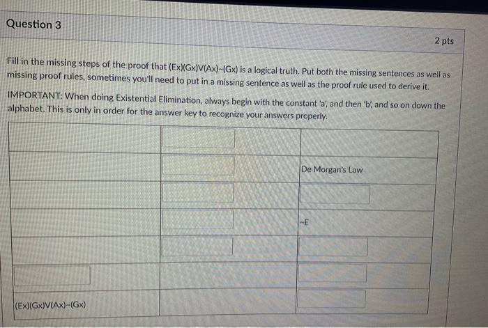 Solved Question 3 2 pts Fill in the missing steps of the | Chegg.com