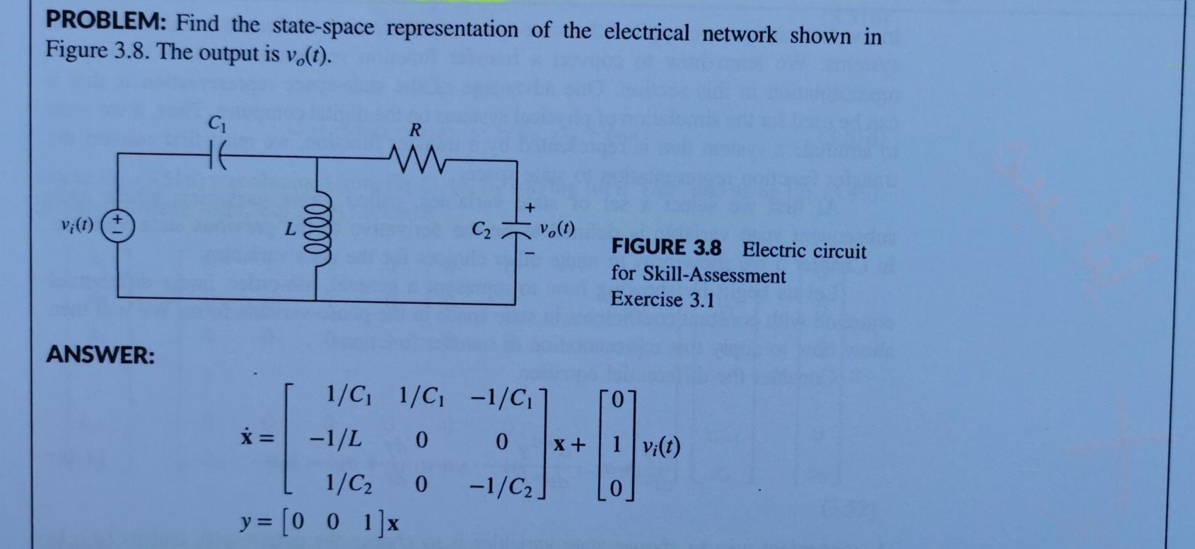 Solved PROBLEM: Find The State-space Representation Of The | Chegg.com