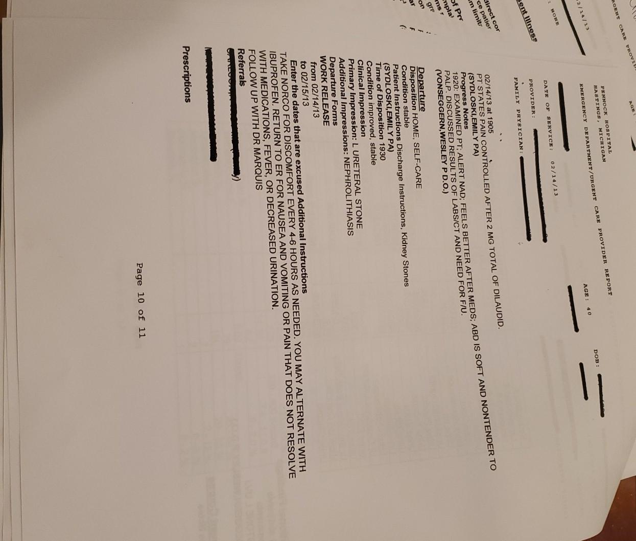 PENNOCK HOSPITAL HASTINGS, MICHIGAN Chart 3 SERVICE