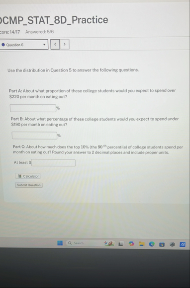 Solved CMP_STAT_8D_Practicecore: 14/17 ﻿Answered: | Chegg.com