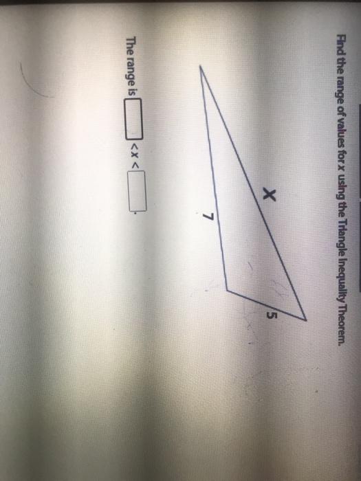 triangle inequality theorem range